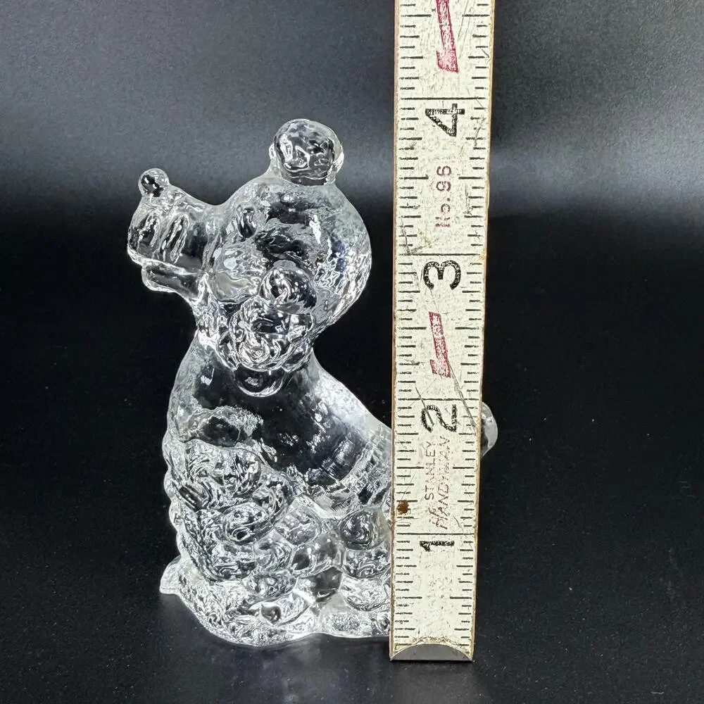 Vintage Standard Toy Fancy Poodle Dog Glass Paperweight Figurine 4